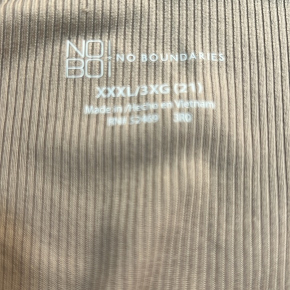 NO BOUNDARIES XXXL BROWN RIB CAMISOLE - Picture 3 of 5